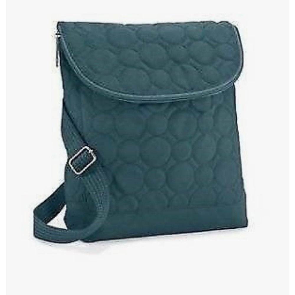 Thirty-One Vary You Backpack Purse Jade Quilted Dots Convertible Crossbody Bag